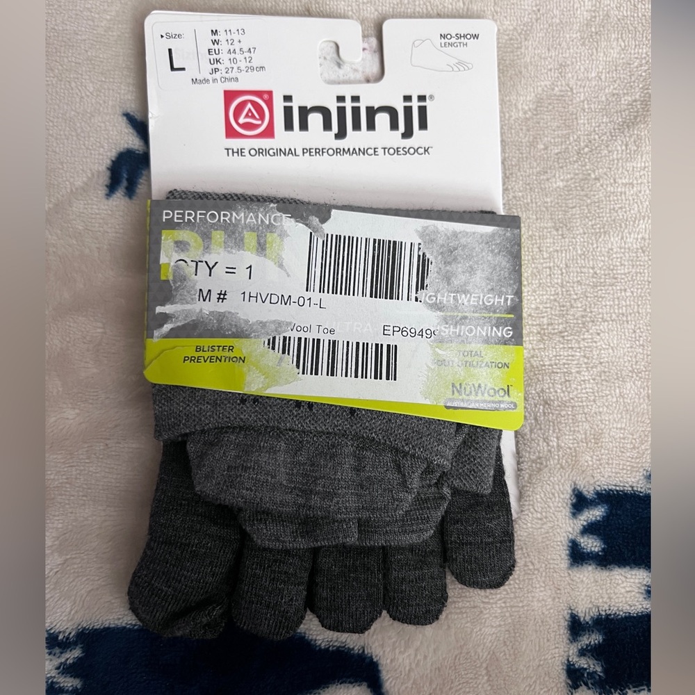 Injinji The Run Performance Toe Socks - Picture 4 of 6